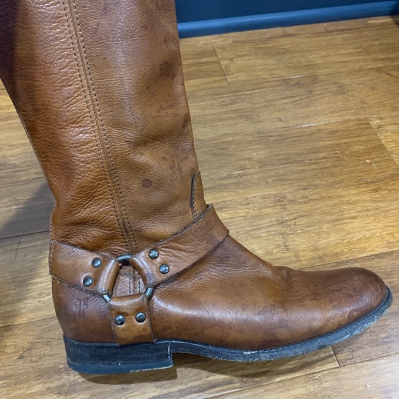 Frye Phillip Harness Tall Boots #70511 Sz. 8.5 - Picture 7 of 11